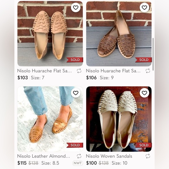 Nisolo Huarache Leather Braided Sandal Shoe Burnt Sienna Womens‎ 8 Brown Tan EUC - Picture 12 of 15